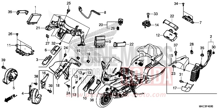 CONTROL UNIT for Gold Wing CANDY ARDENT RED (R367) from 2018